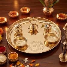 Brass Roli Chawal Pooja Plate