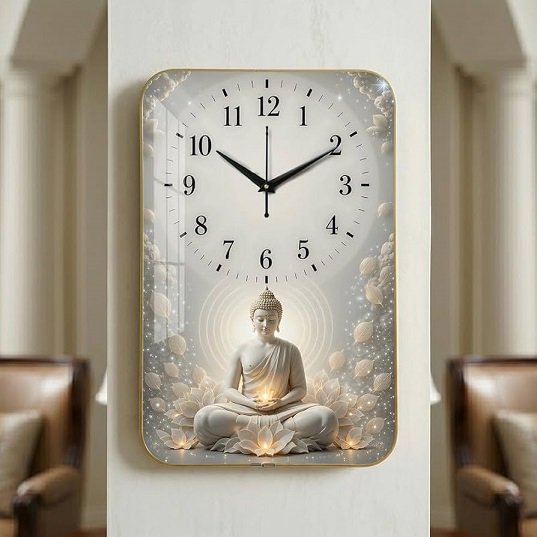 Buddhist-Tibetan Lucky Symbol Wall Clock
