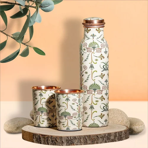 Copper Printed Jar Set