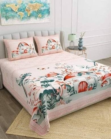 Double Size Cotton Print Bed sheet