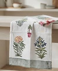 Hand block print traditional kitchen towel