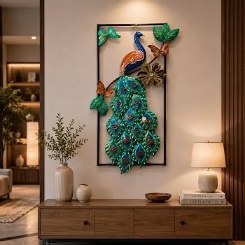 Iron Peacock Wall Art