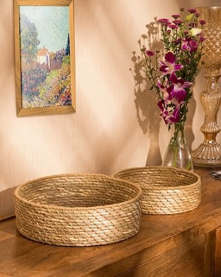 Jute round tray