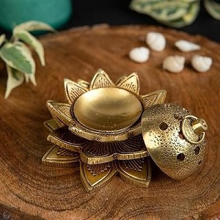 Lotus Brass Loban Lamp