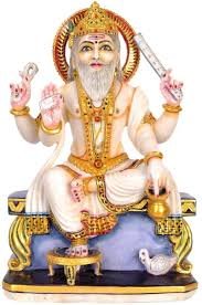 Marble Vishwakarma Statue