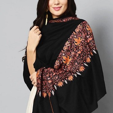 Polywool Embroidery Shawl