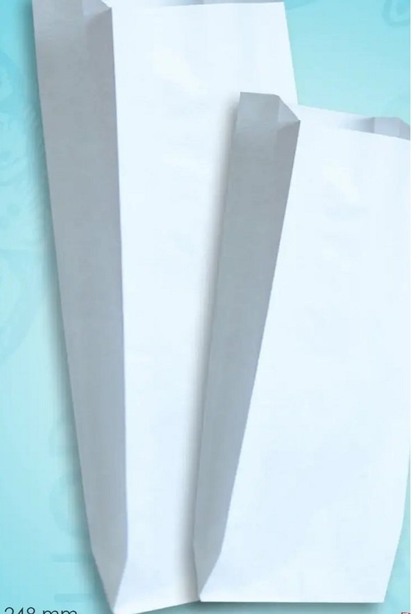 WHITE V BOTTOM PAPER BAG