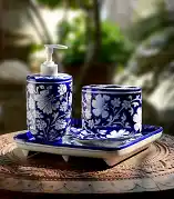 Blue Pottery Soap Dish