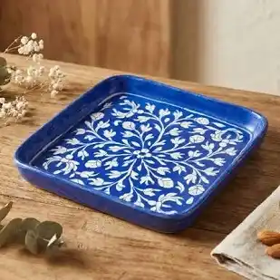 Blue Pottery Tray
