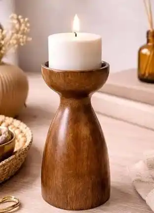 Wooden Candle Holder