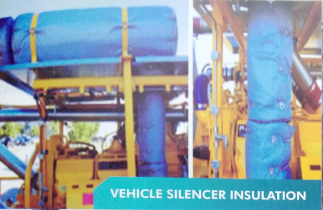 Vechicle silencer insulation