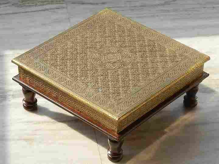 Wooden bajot table