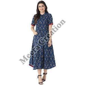 Ladies anarkali cotton kurtis