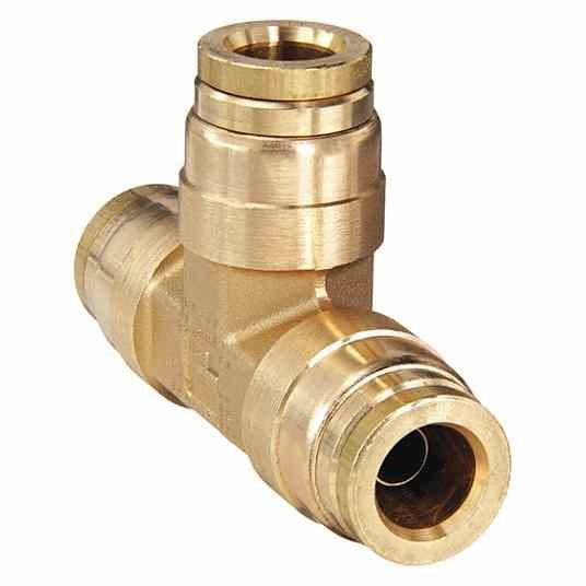Brass Push to Lock Tee