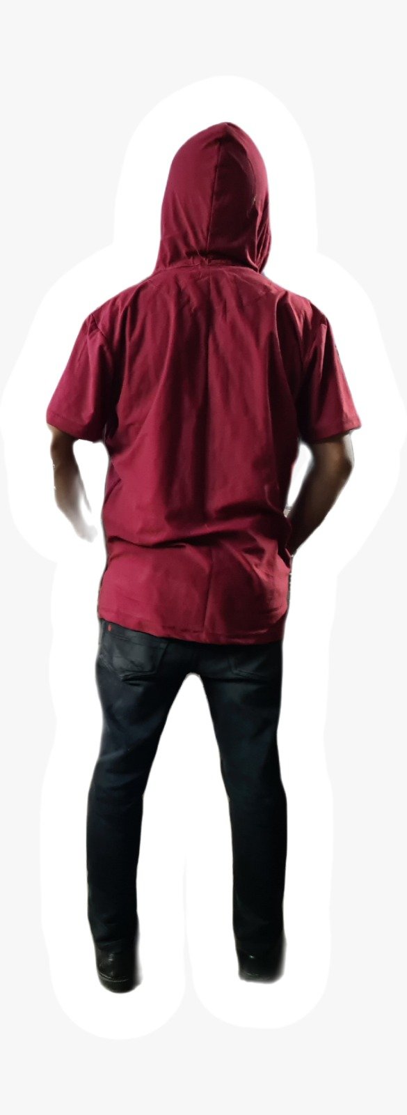 mens red hoodie