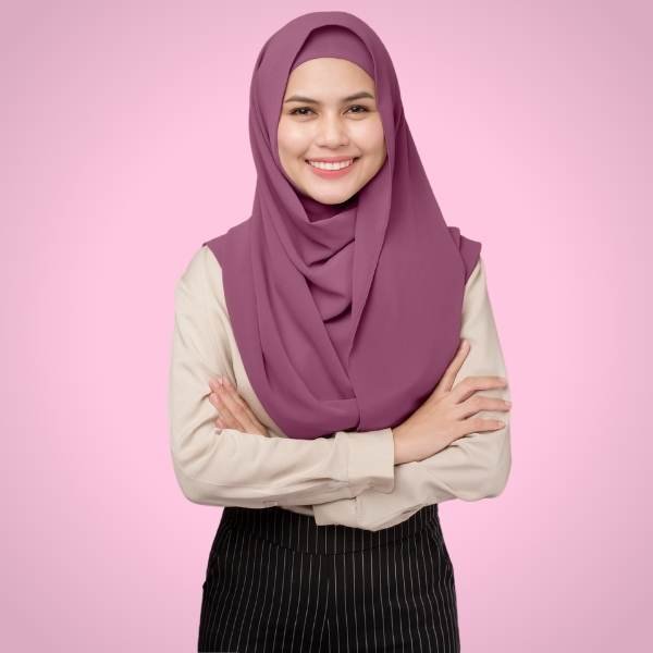 Dragon Fruit Chiff Hijab