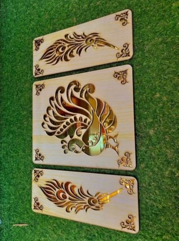 Laser Cutting Wooden Wall Hanging Handicrafts