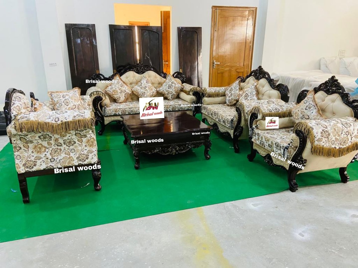 Teak wood handcrafted sofa set
