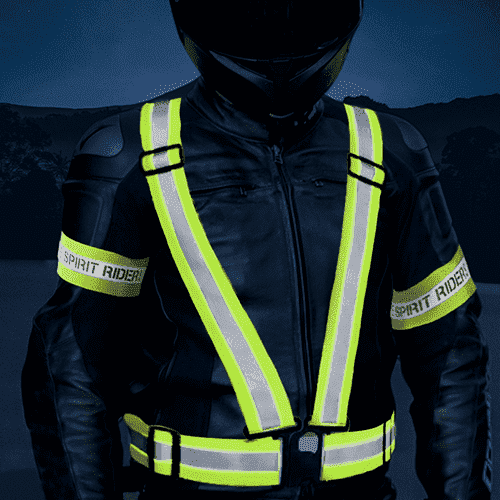 Reflective Armband & Vest Combo For Bikers