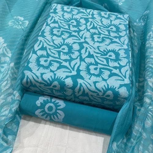 Batik Print Cotton Dress Material
