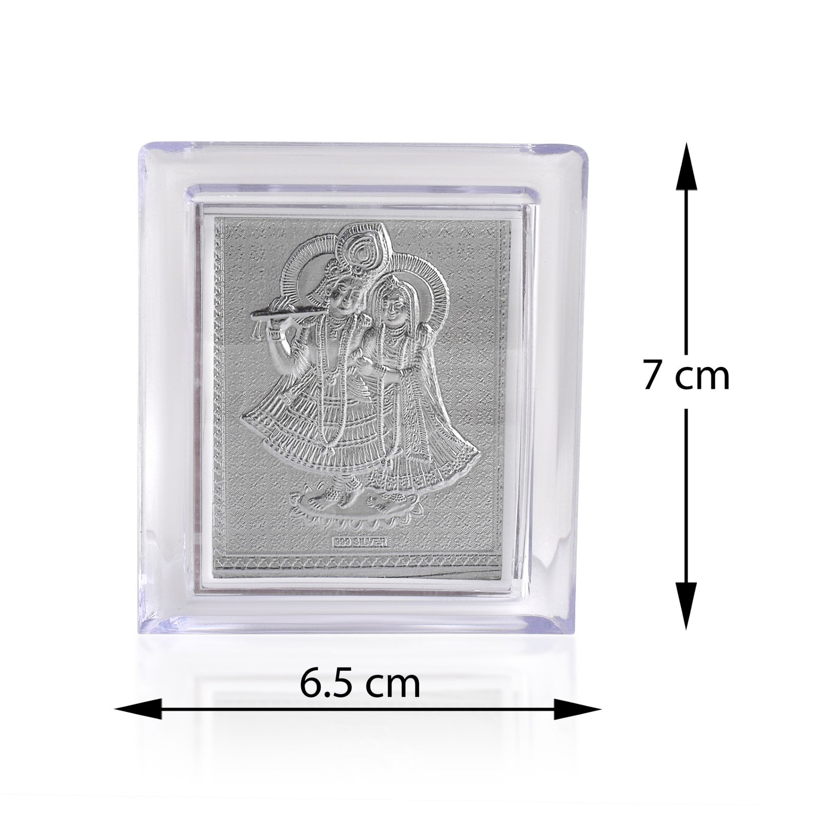 Silver Plated Radha Krishna Photo Frame