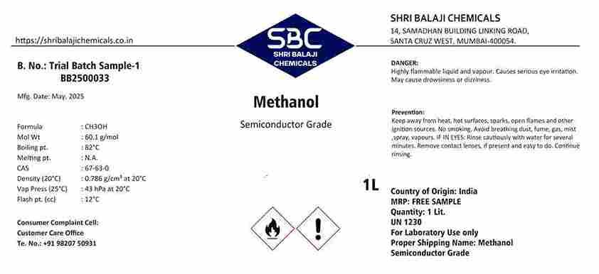 Methanol (also known As Methyl Alcohols) Semiconductor Grade.