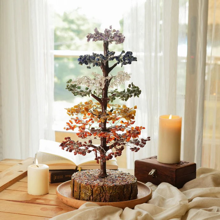 7 Chakra Crystal Gemstone Wishing Tree