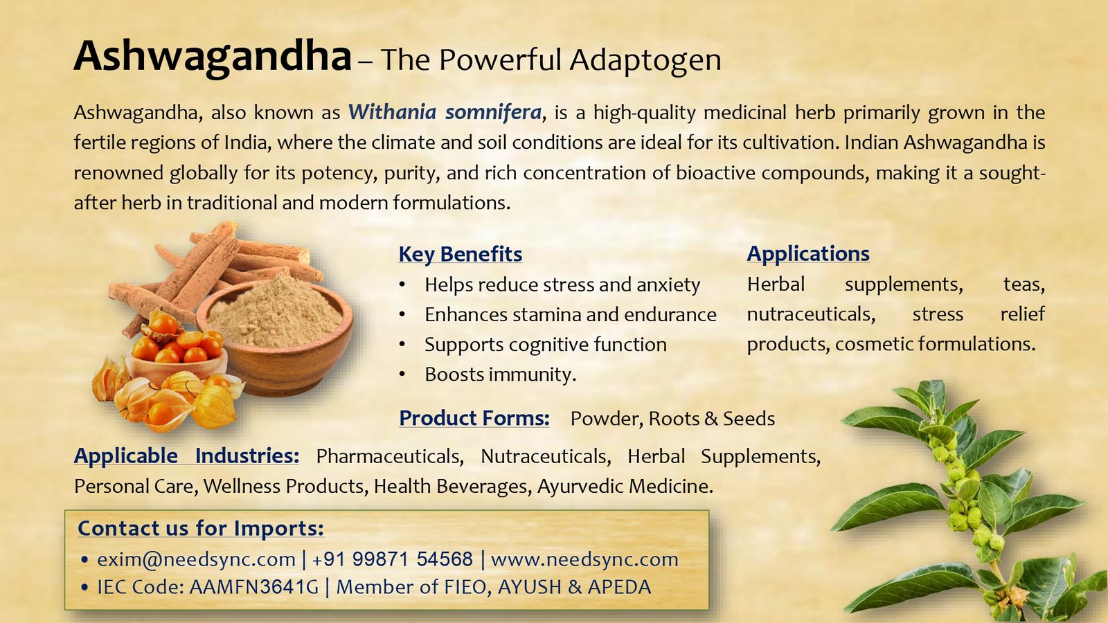 Ashwagandha Powder & Roots 