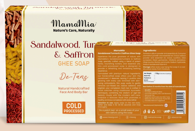 SANDALWOOD TURMERIC & SAFFRON GHEE SOAP