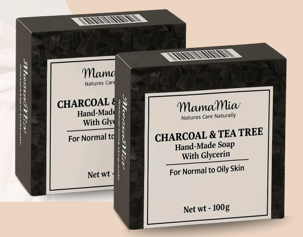 CHARCOAL & TEA TREE HANDMADE SOAP WITH GLYCERIN