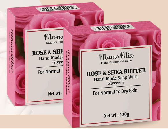 ROSE & SHEA BUTTER HANDMADE SOAP WITH GLYCERIN