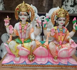 Marble Laxmi Vishnu Statues