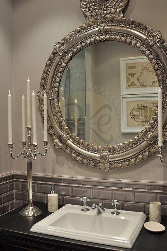 Ornate Mirror Candelabra Vanity Set