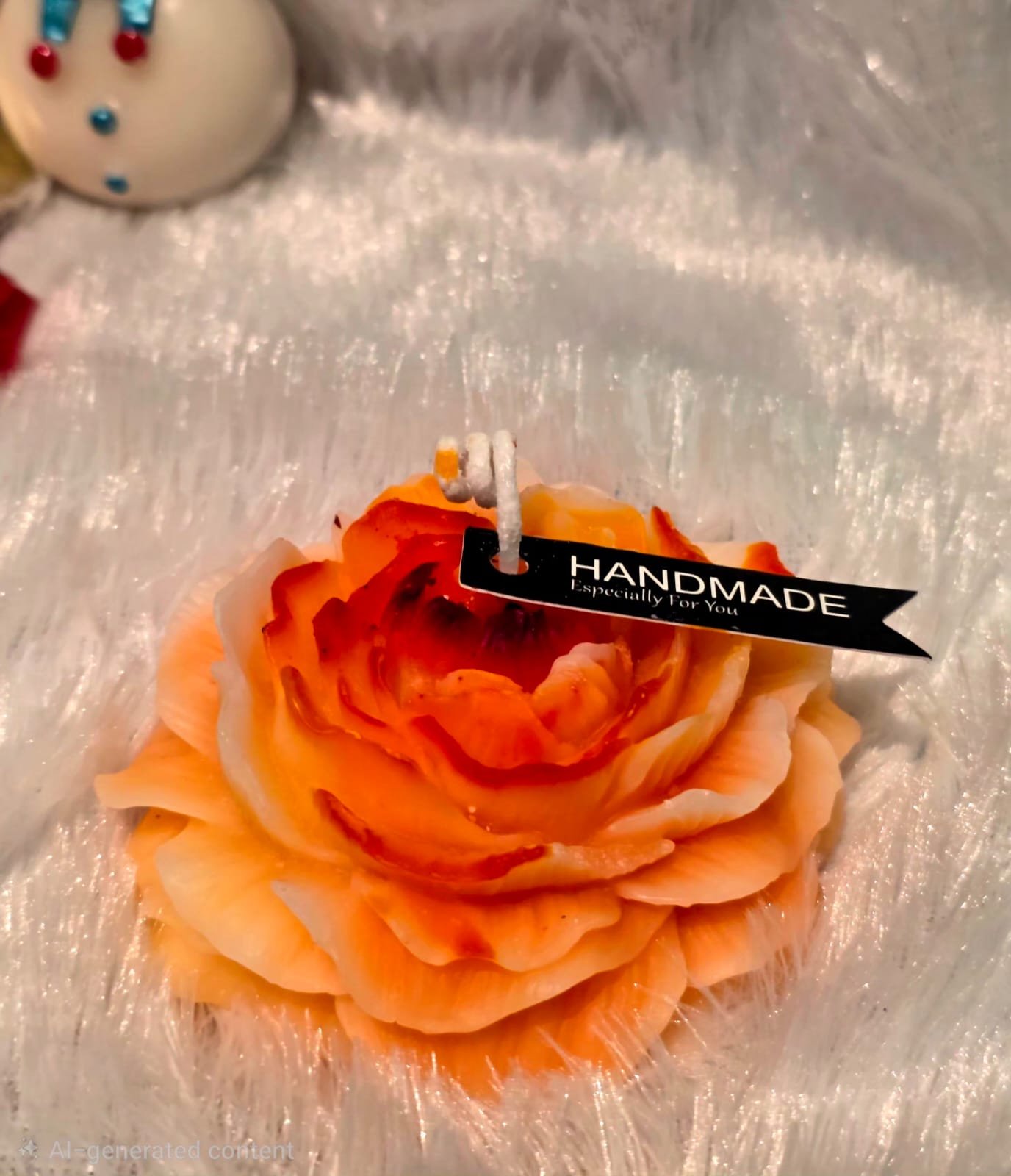 3 D ROSE PEONY CANDLE